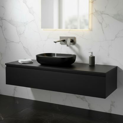 Freestanding Bath Faucet Lisandro – Waterfall Spout – Brushed nickel