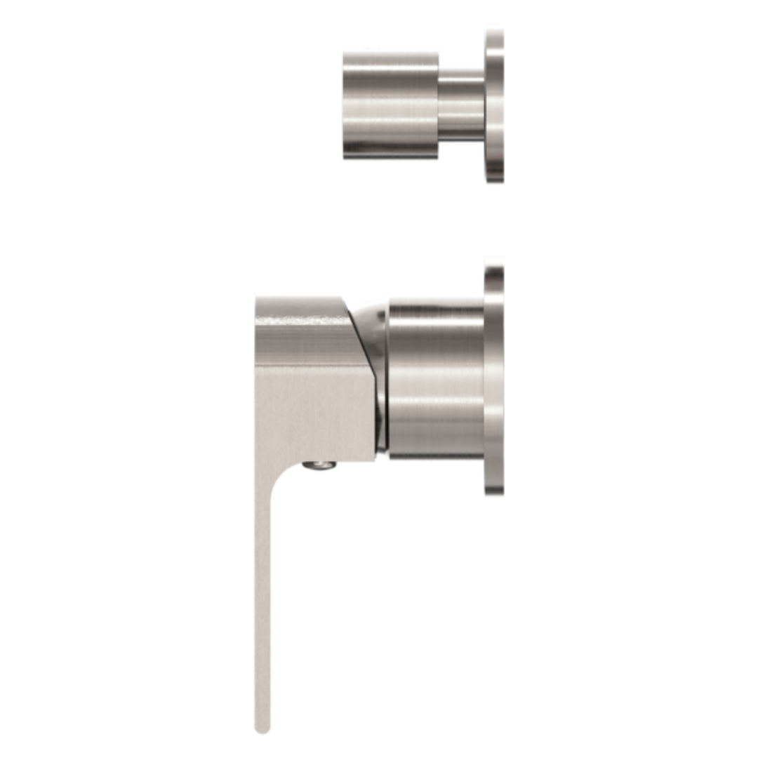 Inbouw mengkraan met diverter – Portofino - 2-gats - Brushed nickel