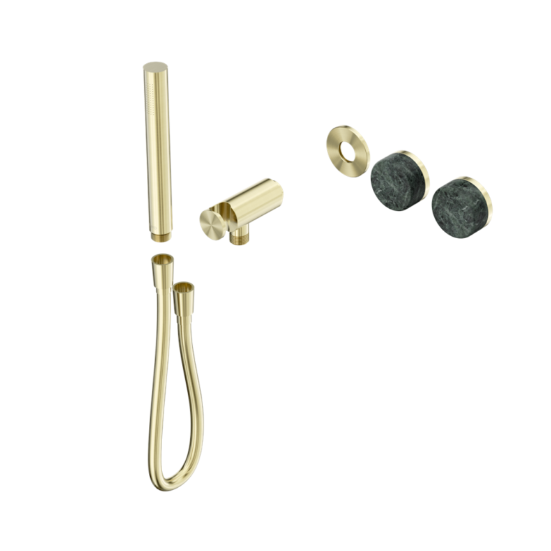 Inbouw douchemengkraan – Sorrento – Verde Alpi – Staafhanddouche – Zonder achterplaat – Brushed gold