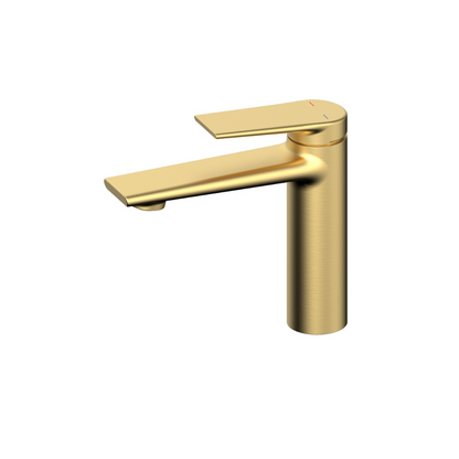 Freestanding Bath Faucet Lisandro – Waterfall Spout – Brushed nickel