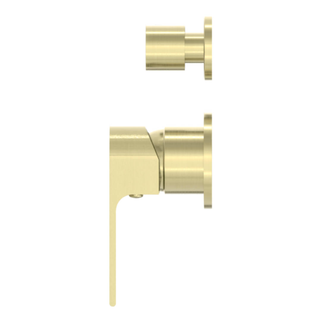Inbouw mengkraan met diverter – Portofino - 2-gats - Brushed gold