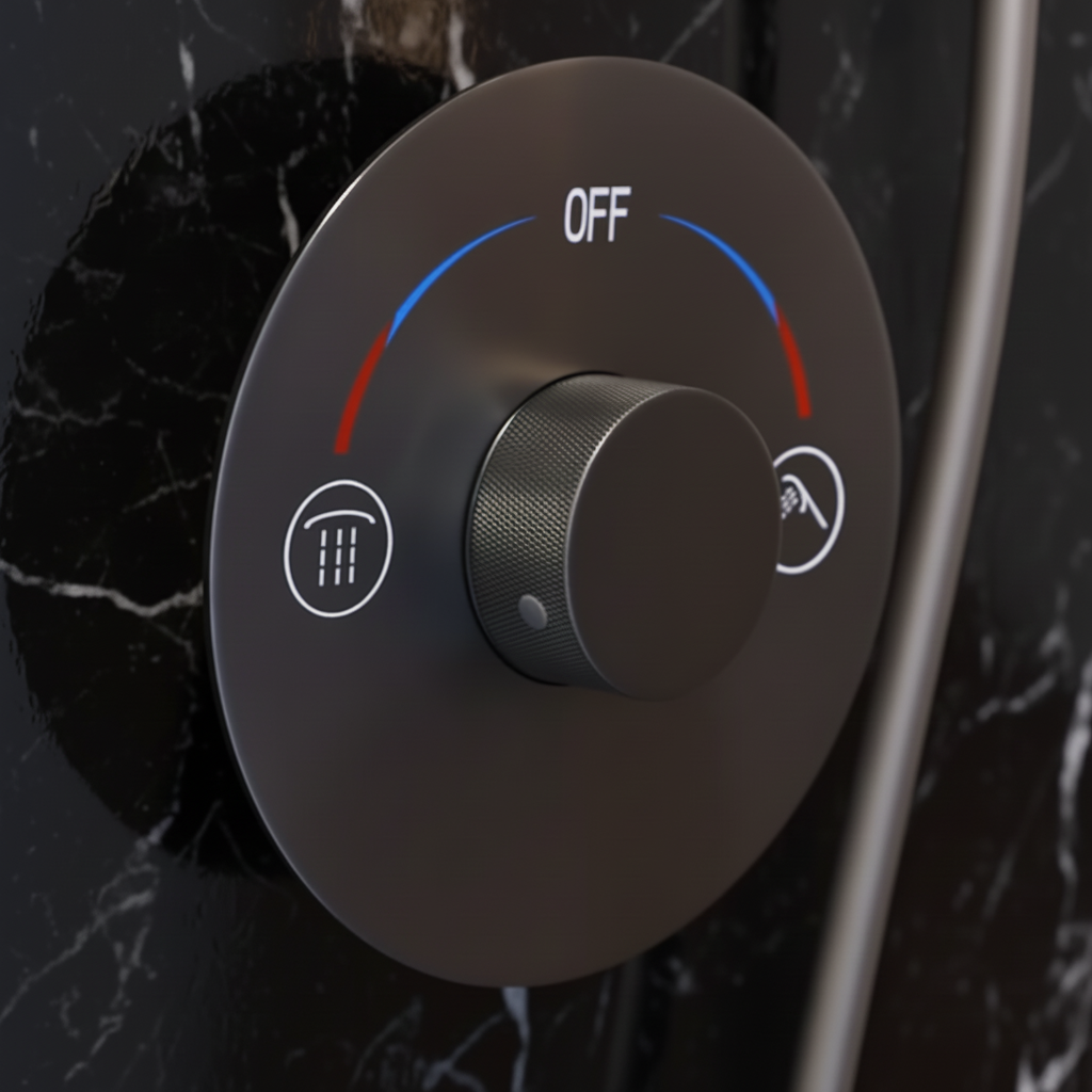 Built-in Rain Shower Set Amalia - Matte black