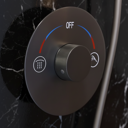 Built-in Rain Shower Set Amalia - Matte black