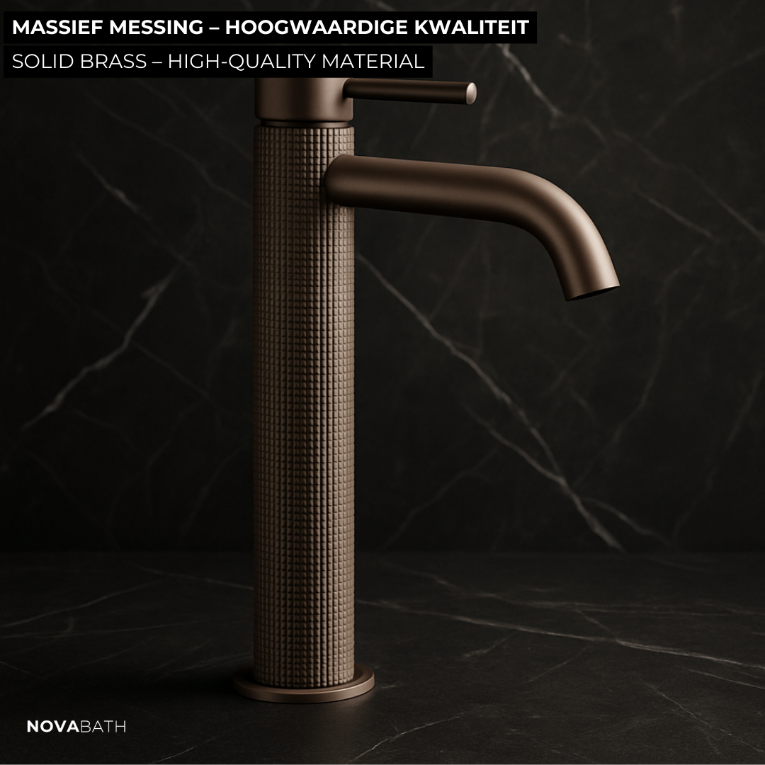 High washbasin faucet Angelica - Matte black