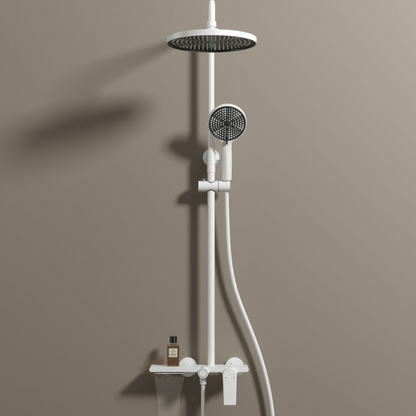 Freestanding Bath Faucet Lisandro – Waterfall Spout – Brushed nickel