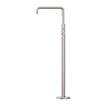 Vrijstaande badmengkraan Valencia - Staafhanddouche - Brushed nickel