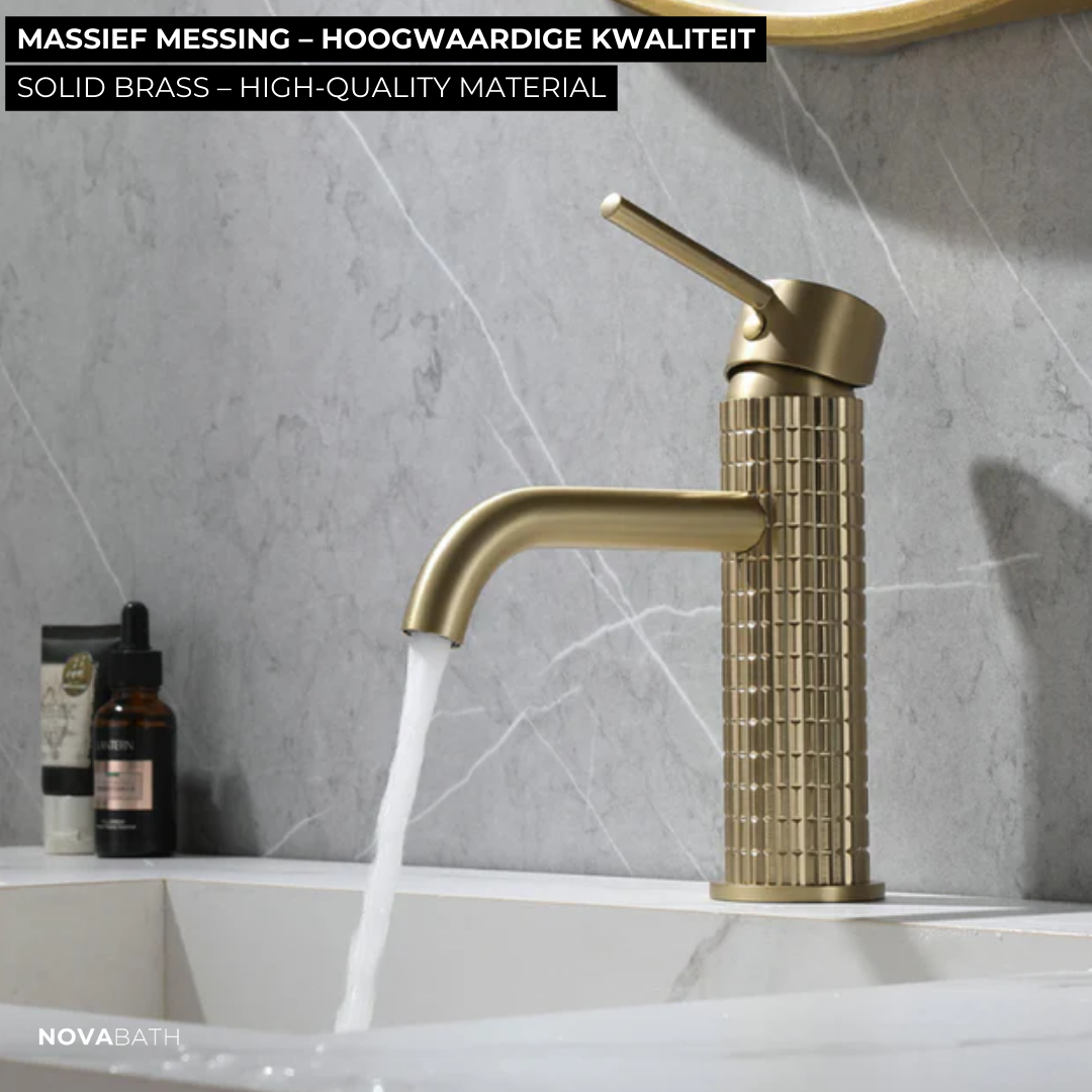 Construction of washbasin faucet Angelica - Brushed gold