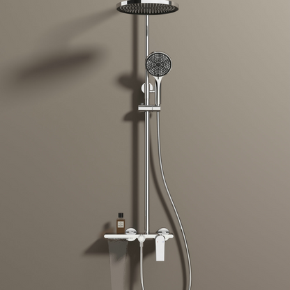 Freestanding Bath Faucet Lisandro – Waterfall Spout – Brushed nickel