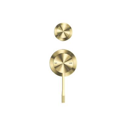 Inbouw mengkraan met diverter – Valencia - 2-gats – Brushed gold