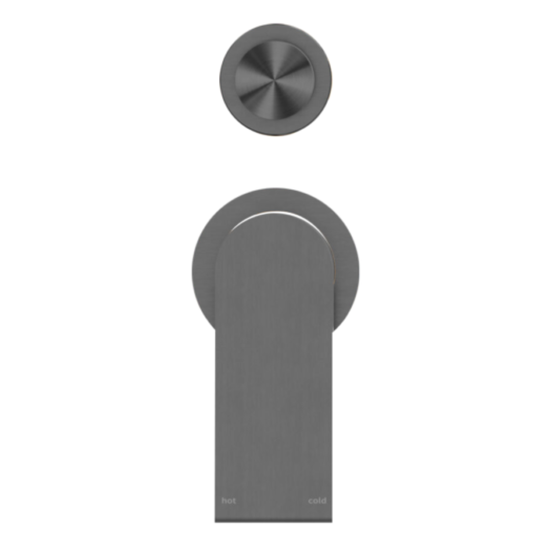 Inbouw mengkraan met diverter – Portofino - 2-gats - Gun metal grey