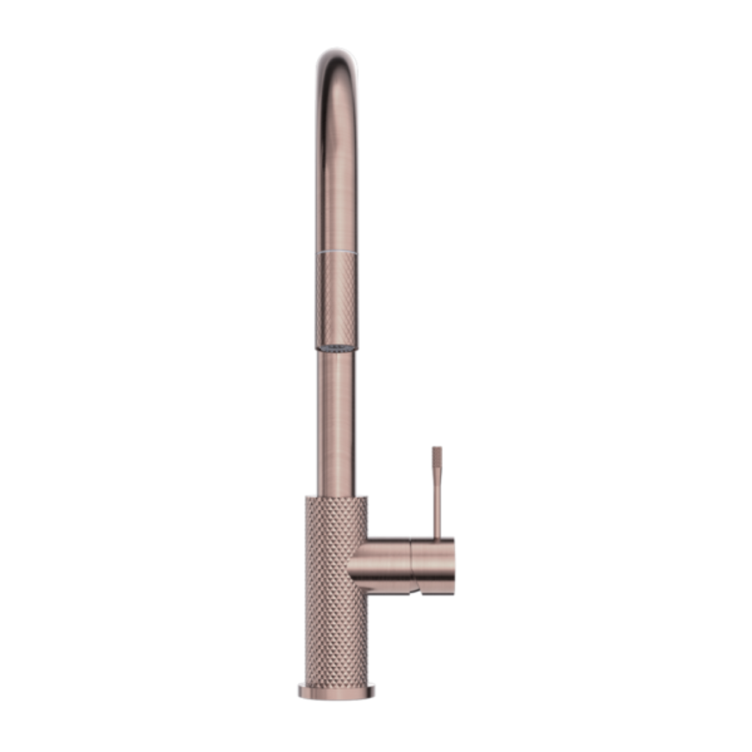 Keukenkraan Valencia – Uittrekbaar met sprayfunctie – Brushed bronze