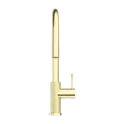 Keukenkraan Valencia – Uittrekbaar met sprayfunctie – Brushed gold
