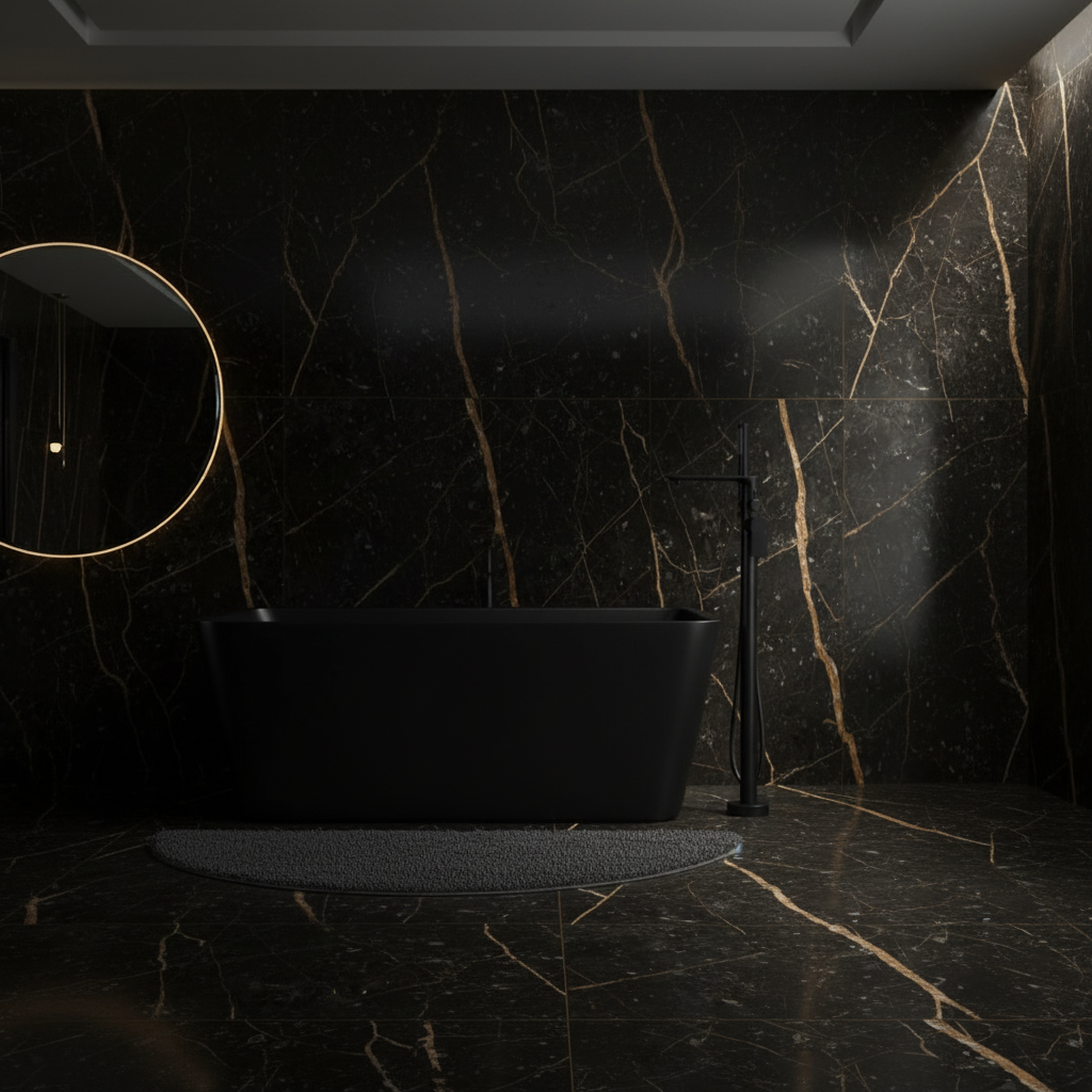 Frittstående badekran Emilia - Matt svart