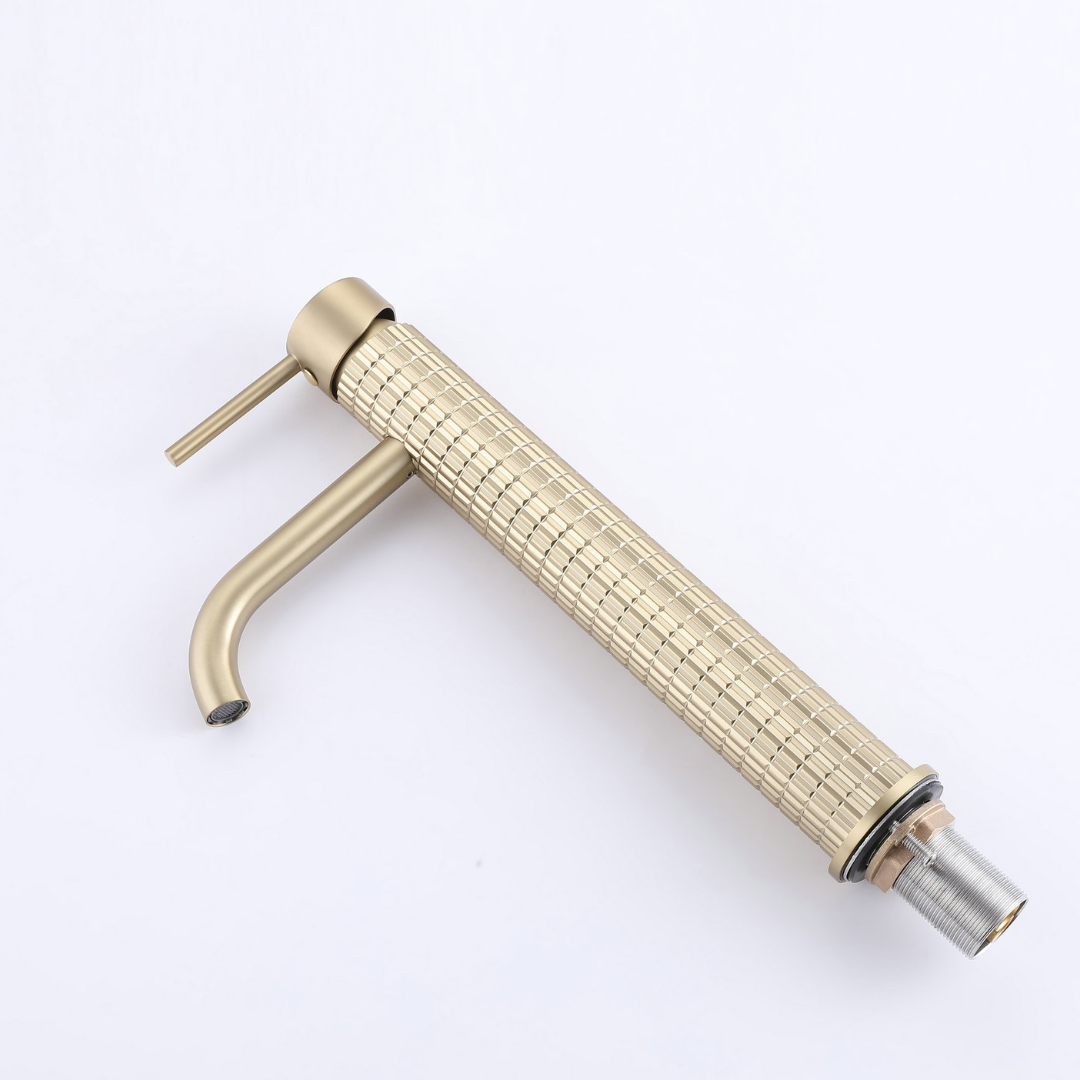 High washbasin faucet Angelica - Brushed gold