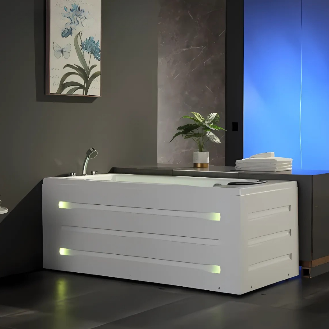 Opbygging Massasje bad – Montreal – Glans Hvit – 171x81x58 cm