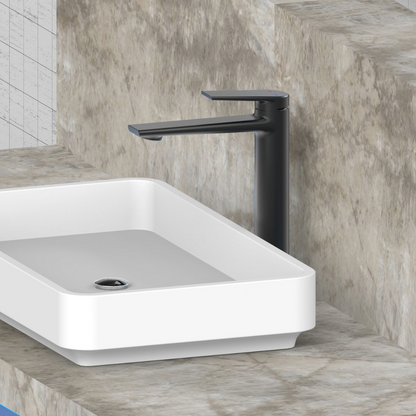 Freestanding Bath Faucet Lisandro – Waterfall Spout – Brushed nickel