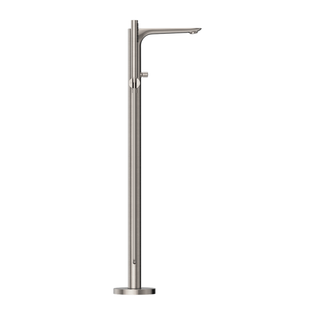 Vrijstaande badmengkraan Portofino - Staafhanddouche - Brushed nickel