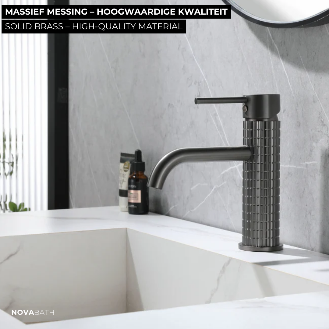 Construction washbasin faucet Angelica - Gunmetal grey