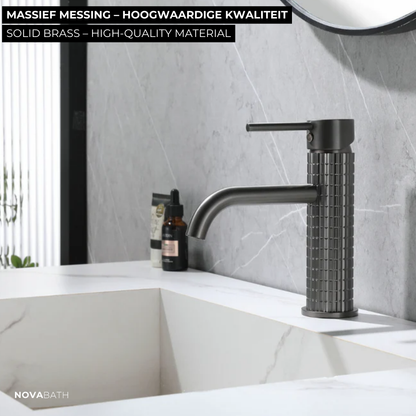 Construction washbasin faucet Angelica - Gunmetal grey