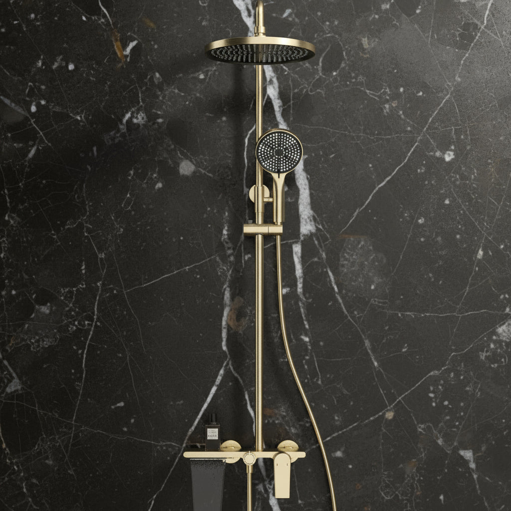 Opbygging regndusjsett Cynthia - Matt svart