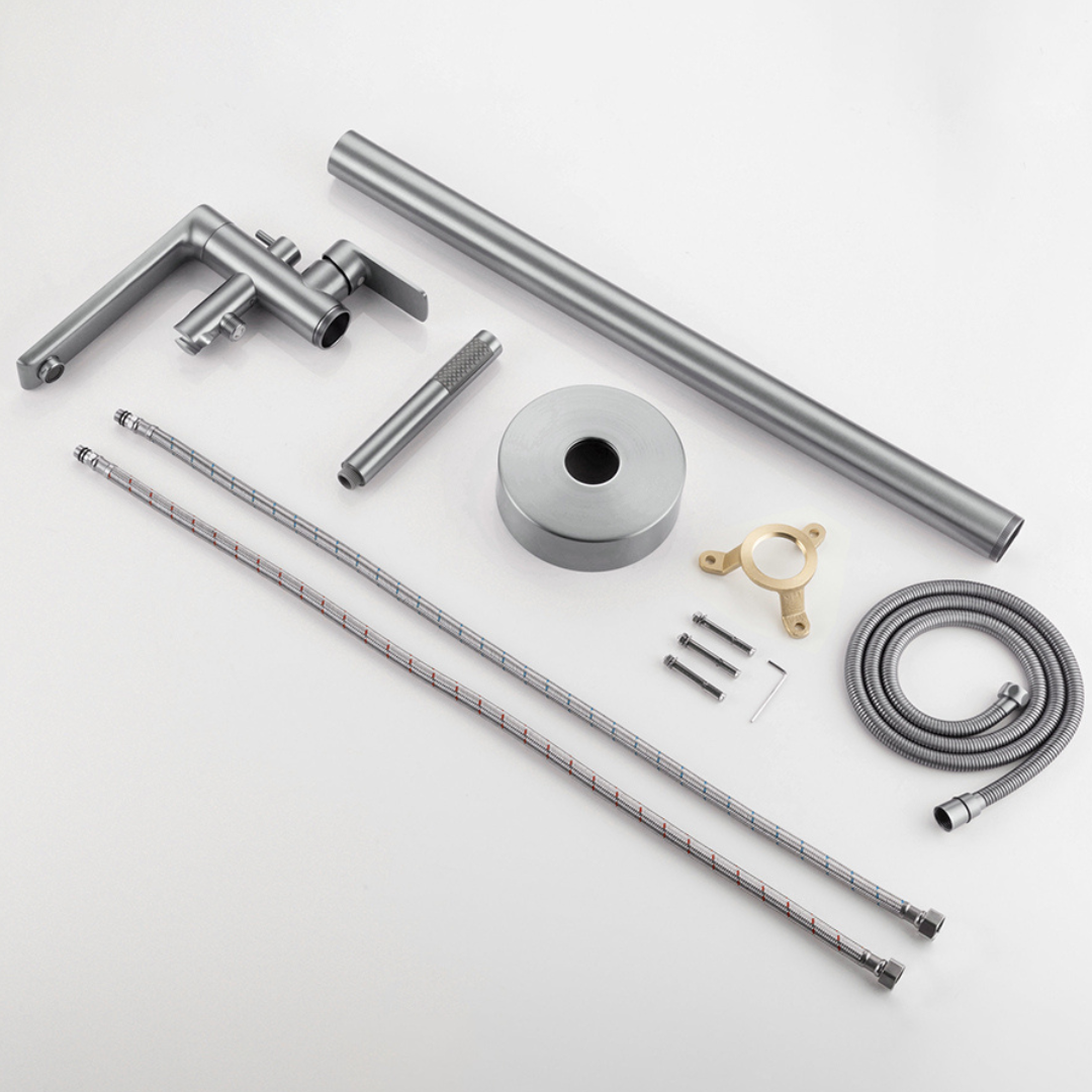 Freestanding bath faucet Emilia - Gunmetal grey
