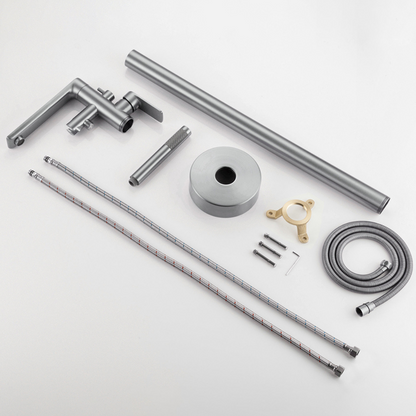 Freestanding bath faucet Emilia - Gunmetal grey