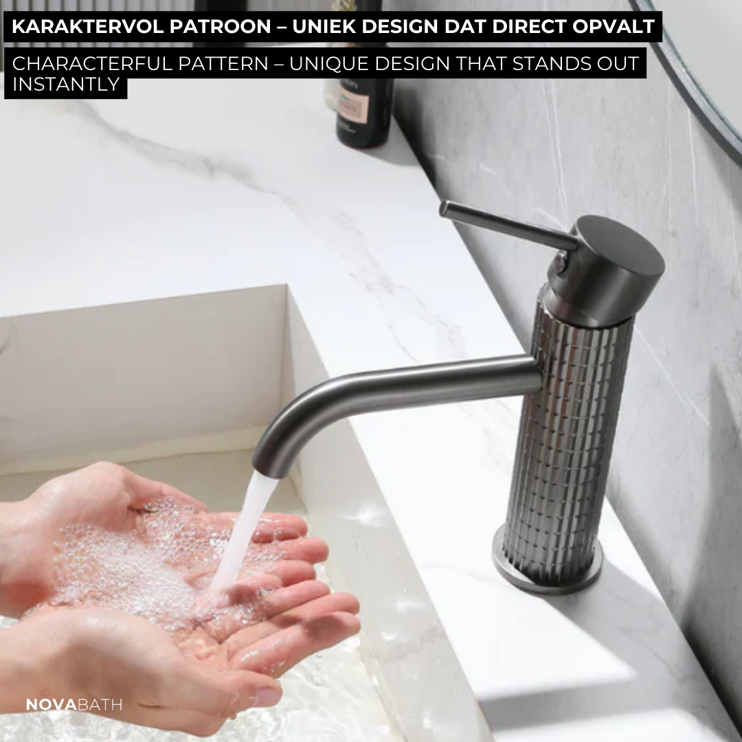 Construction washbasin faucet Angelica - Gunmetal grey