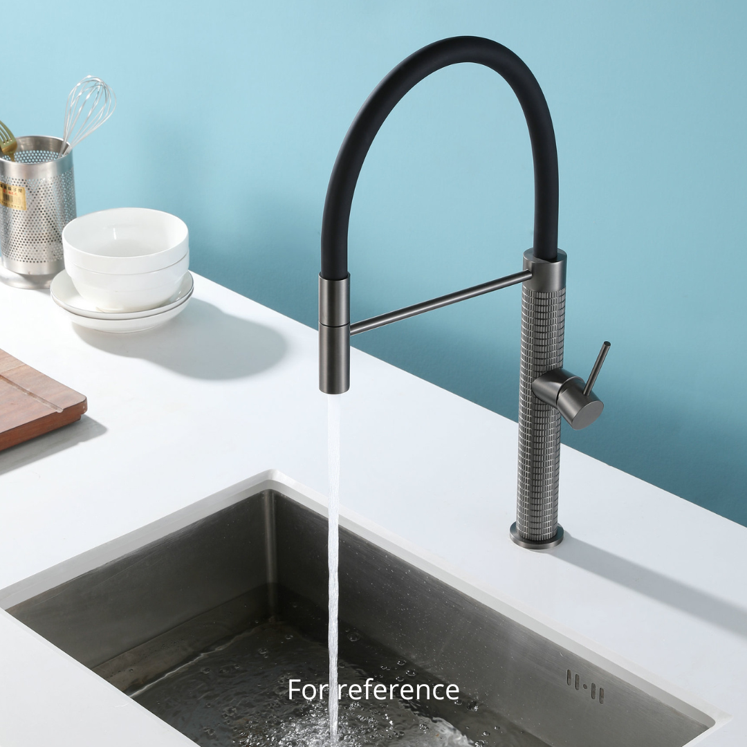 Semi-profesjonell Kjøkkenkran Angelica – Utrekkbar Utløp – Gunmetal Grey