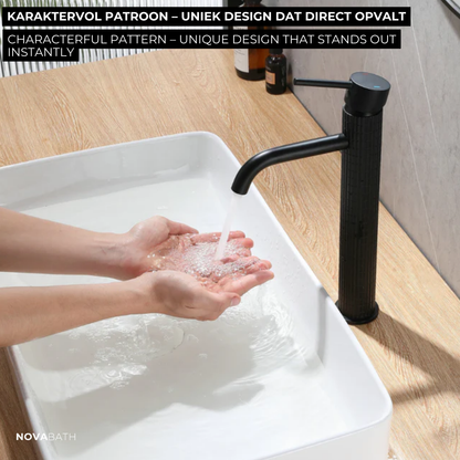 High washbasin faucet Angelica - Matte black