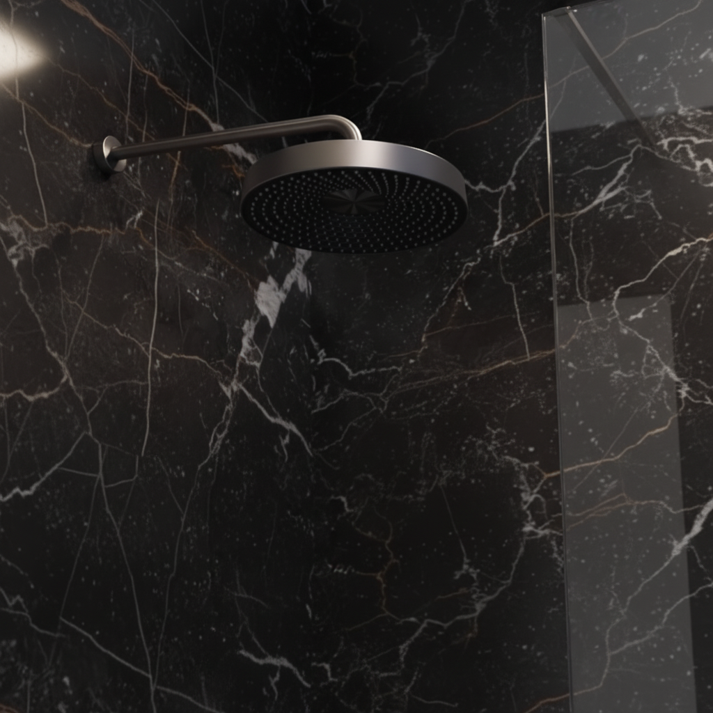 Built-in Rain Shower Set Amalia - Matte black