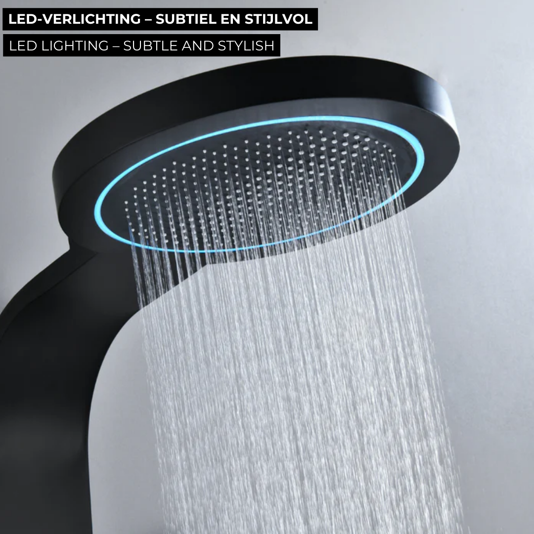 Freestanding Bath Faucet Lisandro – Waterfall Spout – Brushed nickel