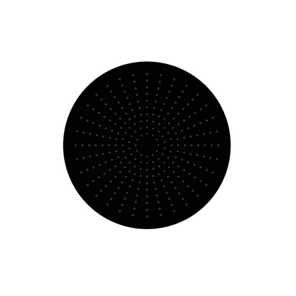 Dusjhode Valencia – Matt svart - 250mm