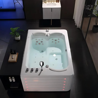 Construction Massage Bath – Miami – Glossy White – 192x130x75 cm