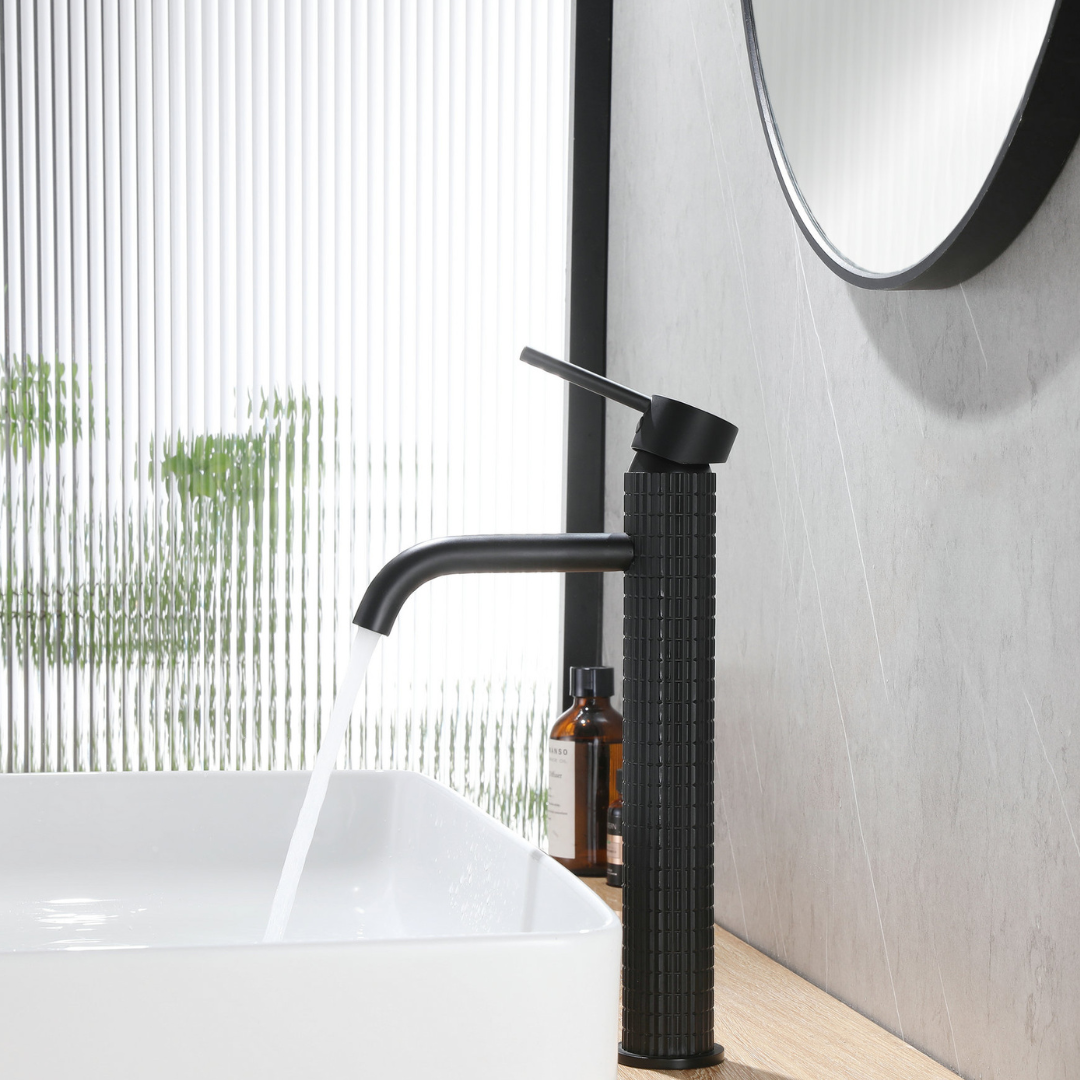 High washbasin faucet Angelica - Matte black