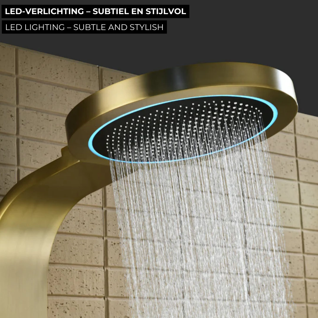 Freestanding Bath Faucet Lisandro – Waterfall Spout – Brushed nickel