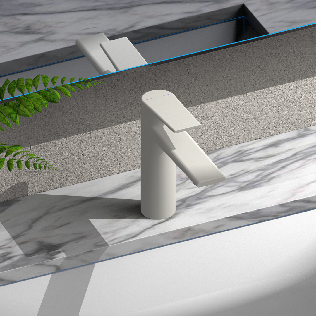 Opbouw vaskekran Diego – Creme hvit