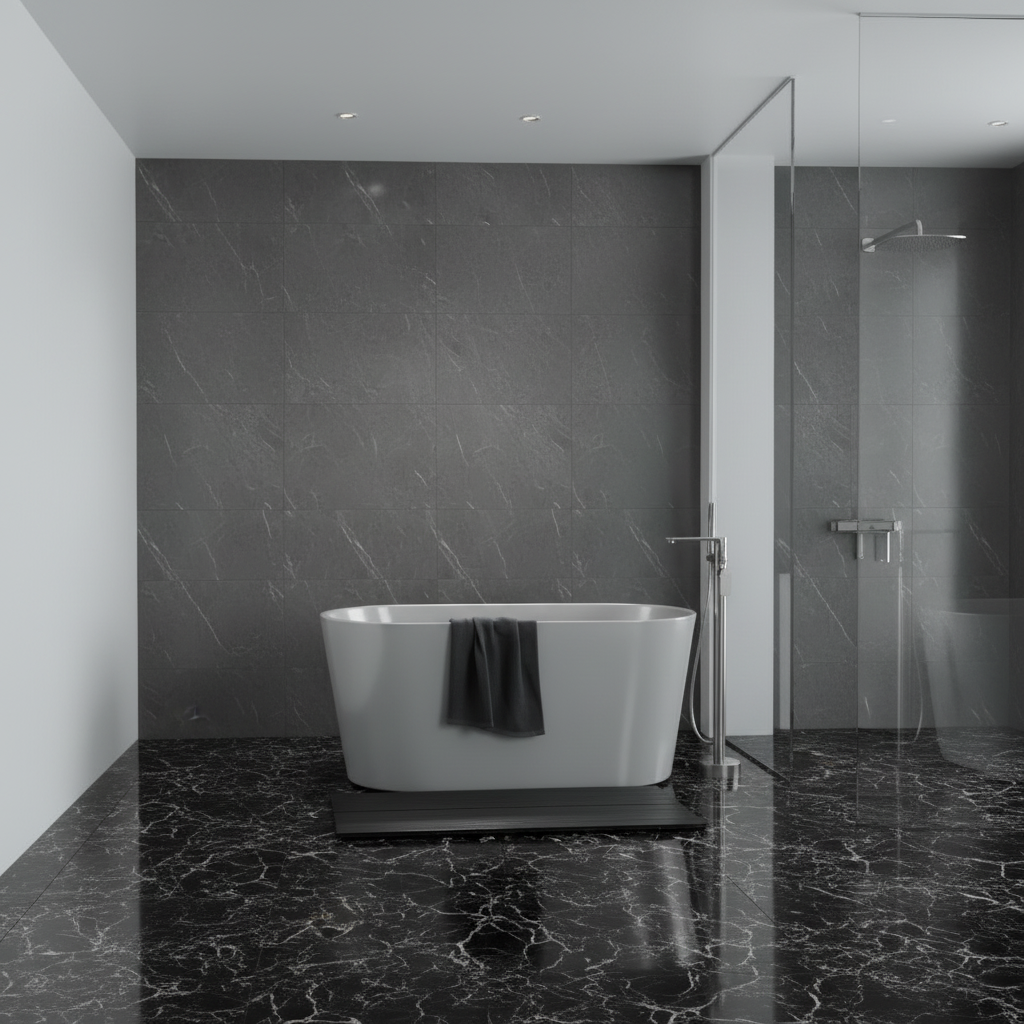 Freestanding bath faucet Emilia - Gunmetal grey