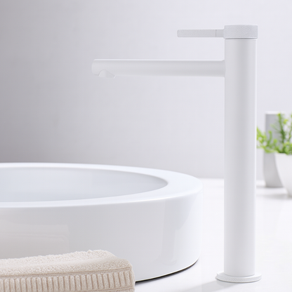 Hoge wastafelkraan Taylor - Mat wit