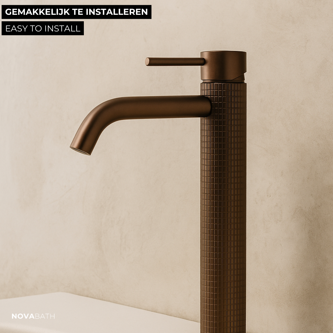 High washbasin faucet Angelica - Matte black