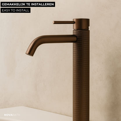 High washbasin faucet Angelica - Matte black