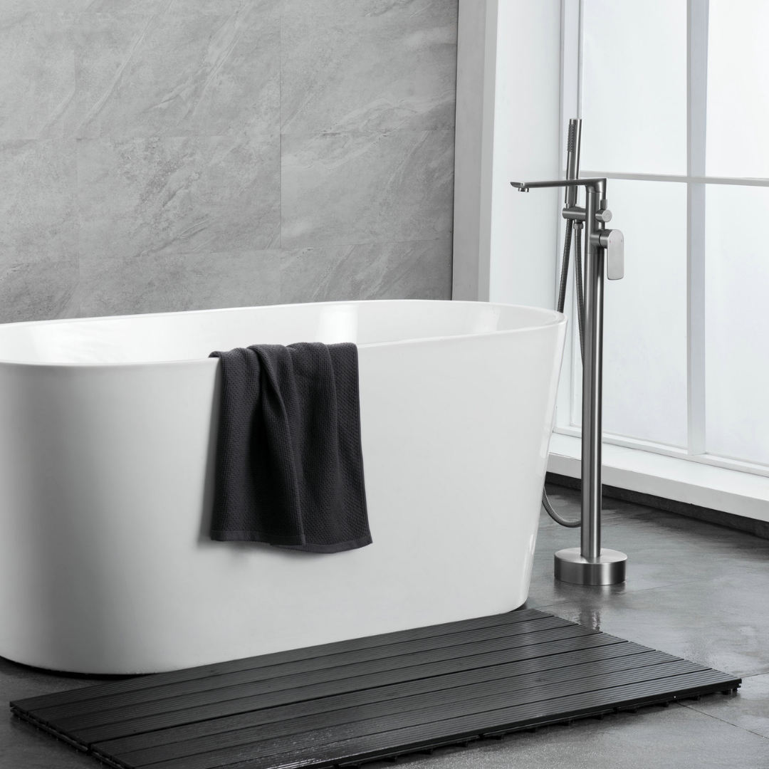 Freestanding bath faucet Emilia - Gunmetal grey