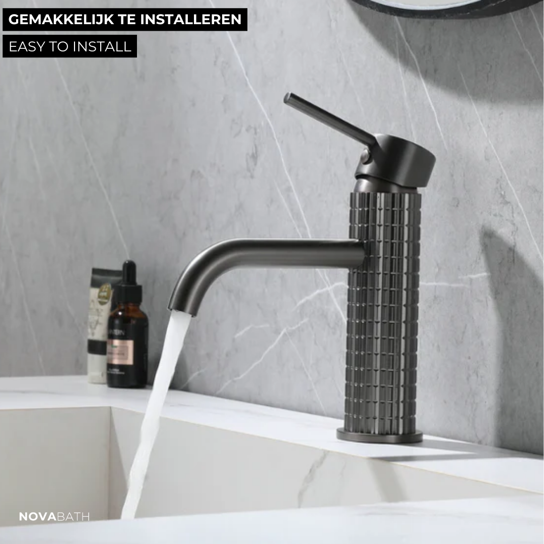 Construction washbasin faucet Angelica - Gunmetal grey