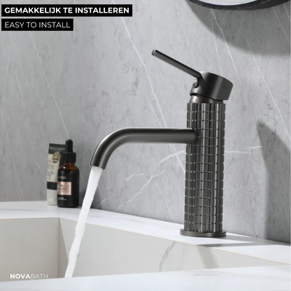 Construction washbasin faucet Angelica - Gunmetal grey