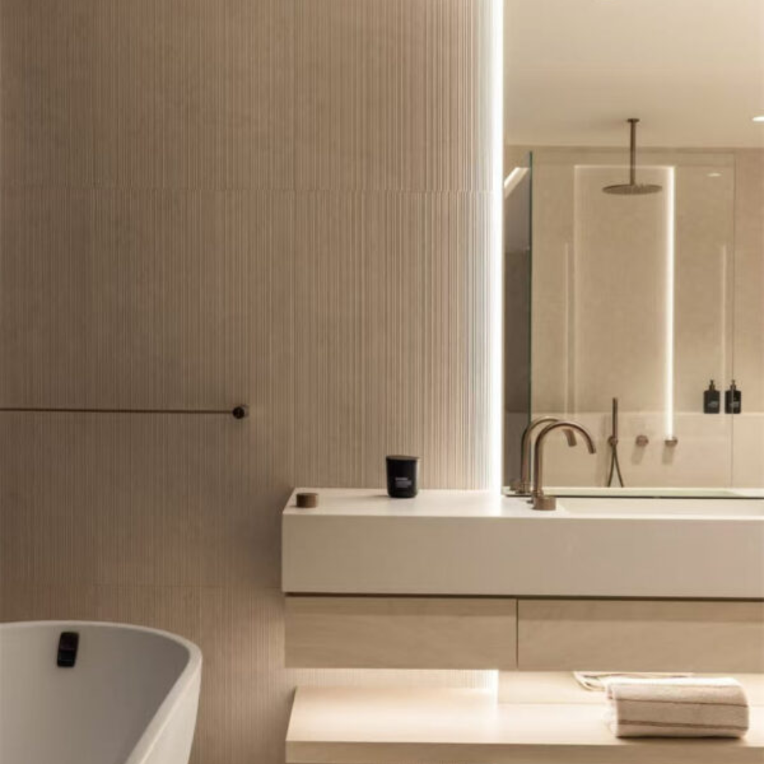 Inbouw Wastafelkraan Valencia – 2-Gats - Brushed gold
