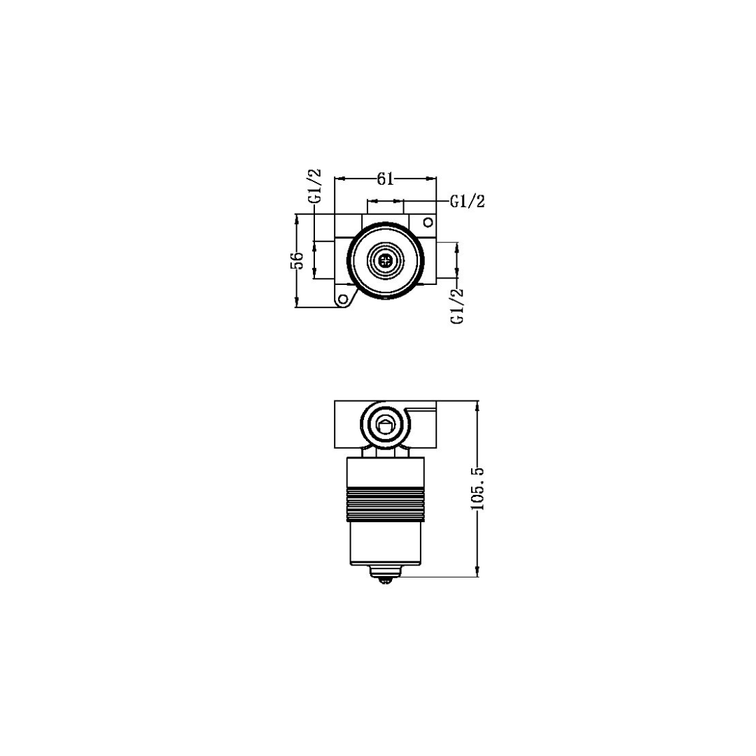 Inbouw mengkraan - Capri - 1-Gats - Graphite