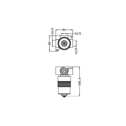 Inbouw mengkraan - Capri - 1-Gats - Graphite