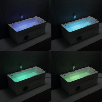 Construction massage bath - Marbella - Gloss white - 180x90x62 cm