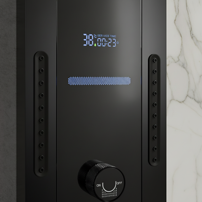 Thermostatic Shower Panel Marcelo – Digital Display - Matte black