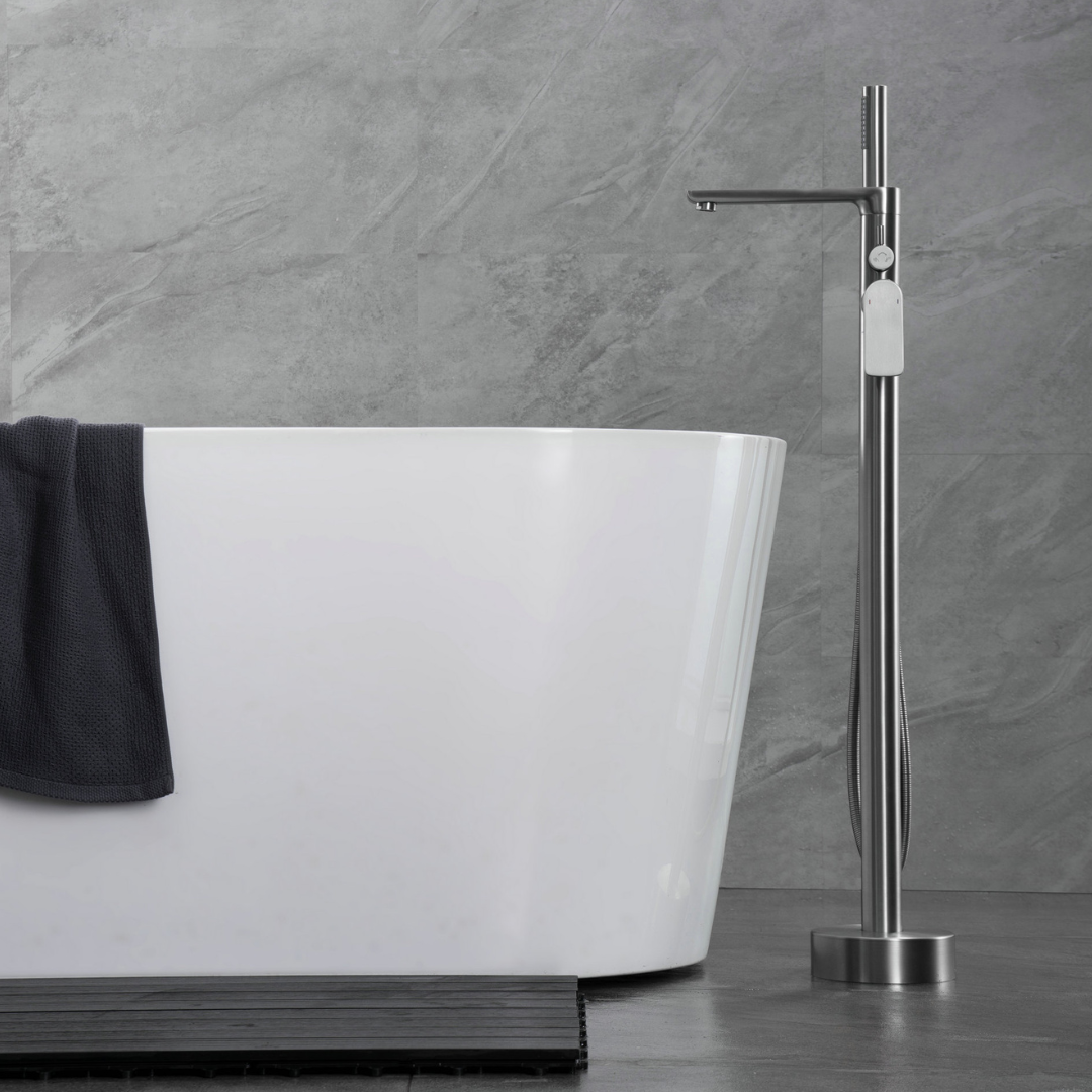 Freestanding bath faucet Emilia - Gunmetal grey
