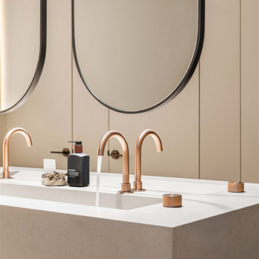 Inbouw Wastafelkraan Valencia – 2-Gats - Brushed gold